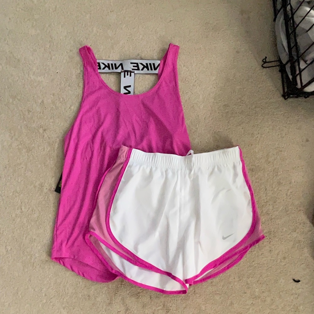 Pink Nike Shorts & Tank Top